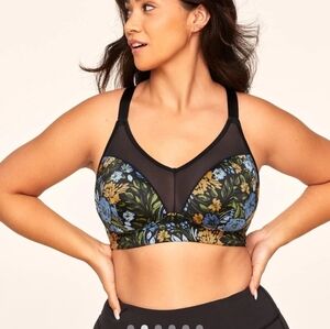 Adore Me Ariza Contour Plus Medium Impact Sports Bra 38I Floral Wire Free